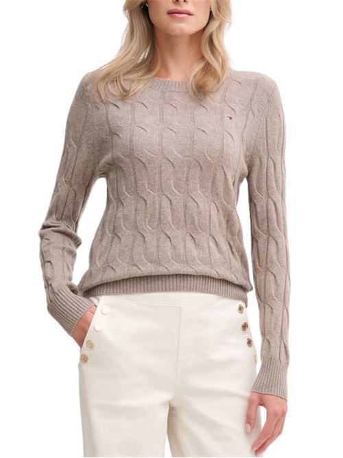 Maglioncino in lana a trecce Tommy Hilfiger | WW0WW43586ADL